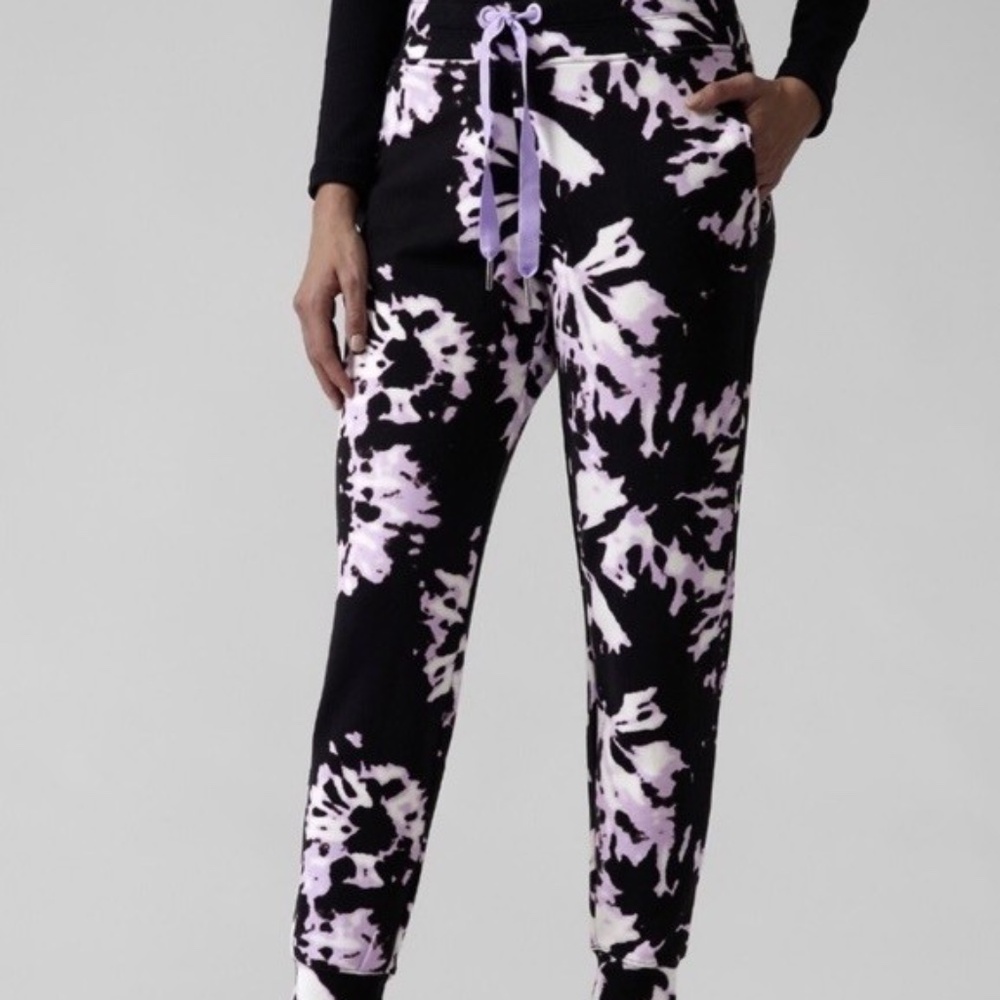 Athleta Balance Purple Printed Jogger Pants 2X